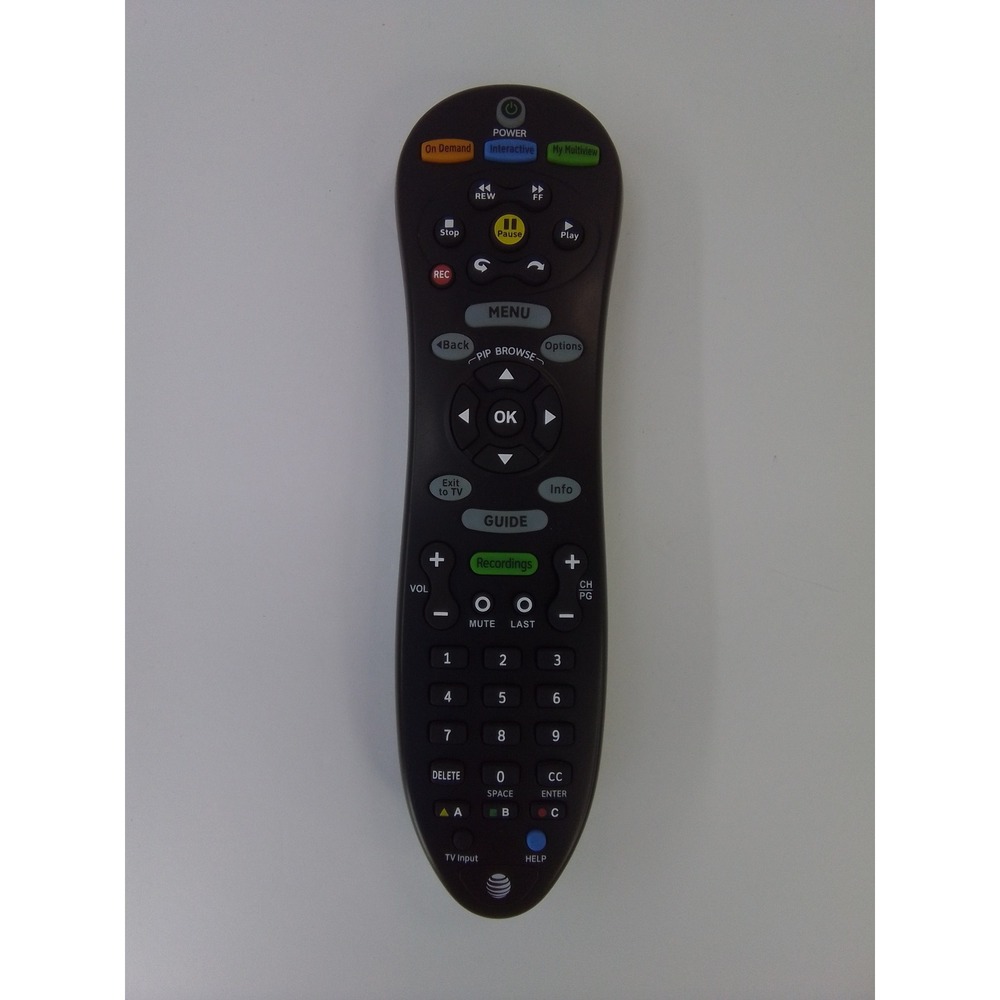 AT&T U-verse S20-S1A Standard Remote Control Black Used Tested